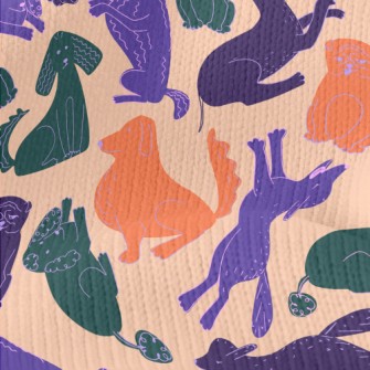 Silhouette Line Colored Dog Stretch Jersey