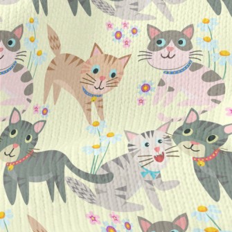Gentle And Cute Cat Stretch Jersey