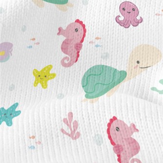 Cute Turtle And Marine Life Stretch Jersey