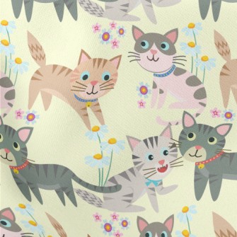 Gentle And Cute Cat Lightweight Cotton Poplin