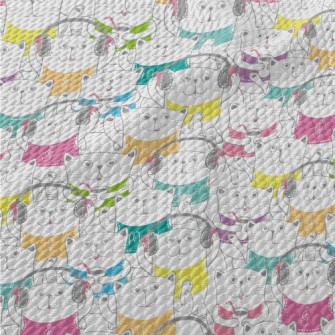 Modern Life Cat Birdseye Piqué