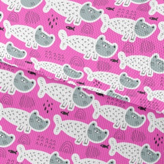 Cute Cat Mermaid Waterproof Oxford