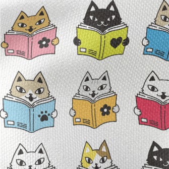 Cat Studying Hard Waterproof Canvas