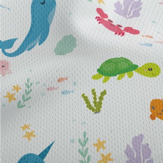 Children&#39;s Cartoon Sea Wor Athletic Mesh Flat Back
