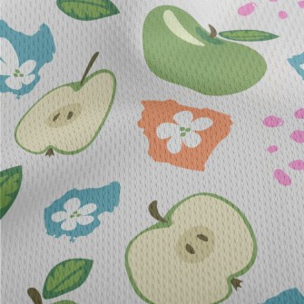 Smooth Fresh Green Apple Athletic Mesh Flat Back