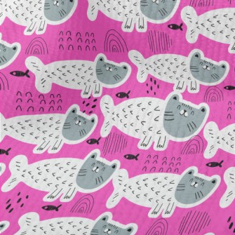 Cute Cat Mermaid Terry