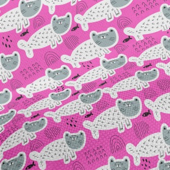 Cute Cat Mermaid Performance Linen