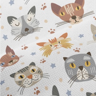 Cartoon Cute Cat Performance Linen