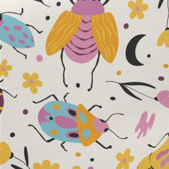 Brightly Colored Insects Twill