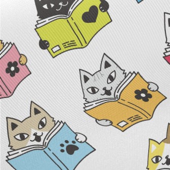 Cat Studying Hard Twill