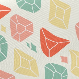 Colorful Shiny Gemstones Twill