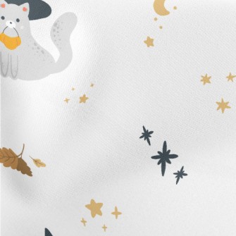 Halloween Cute Cat Stretch Ponte