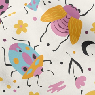 Brightly Colored Insects Micro Fleece