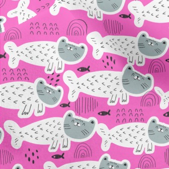 Cute Cat Mermaid Micro Fleece