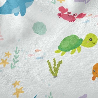 Children&#39;s Cartoon Sea Wor Minky