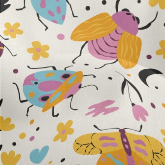 Brightly Colored Insects Lightweight Performance Linen