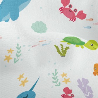 Children&#39;s Cartoon Sea Wor Lightweight Performance Linen