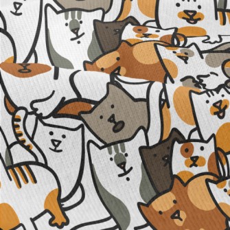 A Group Of Hand Drawn Cute Cat Modern Jersey