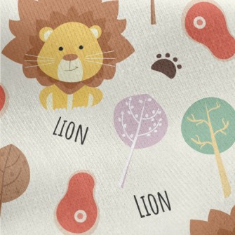 Cute Cool Lion Jersey Backed Fleece