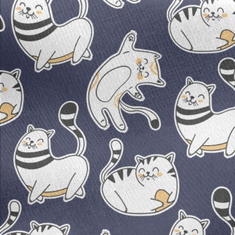 Happy Cat Jersey Backed Fleece