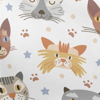 Cartoon Cute Cat Pongee