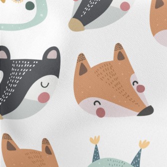 Children's Drawing Style F Lightweight Cotton Poplin