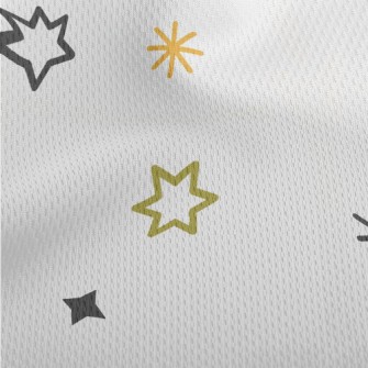 Simple Colorful Stars Athletic Mesh Flat Back