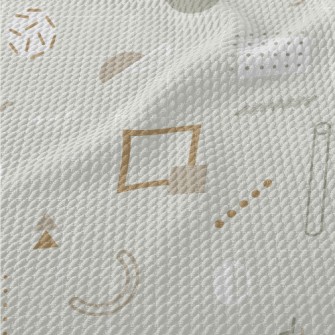 Apricot Memphis Style Birdseye Piqué