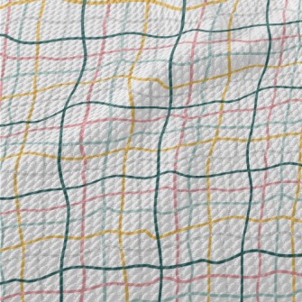 Distorted Color Grid Birdseye Piqué