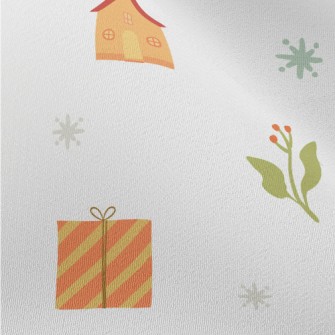 Winter Birds And Gifts Chiffon