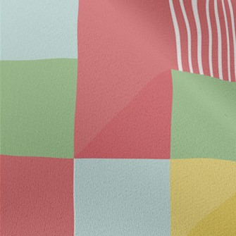 Geometric Colorful Squares Chiffon