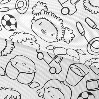 Happy Hand Drawn Children Waterproof Oxford