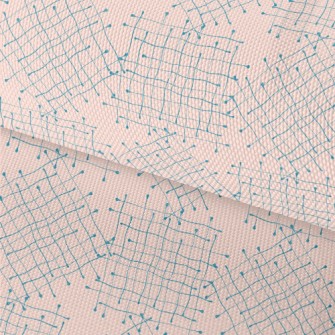 Distorted Line Grid Waterproof Oxford