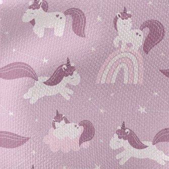 Purple Fairy Tale Unicorn Waterproof Canvas