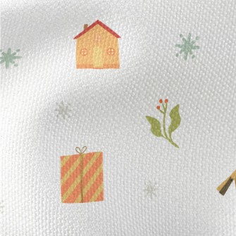 Winter Birds And Gifts Waterproof Canvas