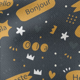 Hello In Multiple Languages Waterproof Canvas