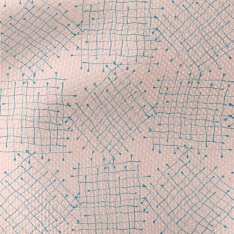 Distorted Line Grid Waterproof Canvas