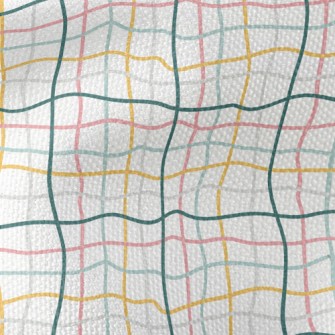 Distorted Color Grid Waterproof Canvas