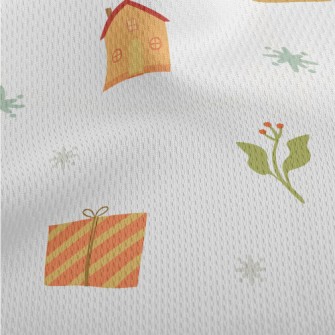 Winter Birds And Gifts Athletic Mesh Flat Back