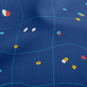 Random Colored Dots Athletic Mesh Flat Back