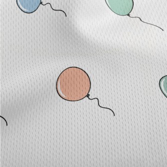 Colorful Flying Balloons Athletic Mesh Flat Back