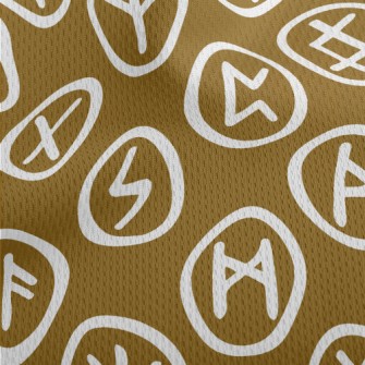 Handwritten Magic Runes Athletic Mesh Flat Back