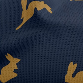 Lively Rabbit Silhouette Athletic Mesh Flat Back