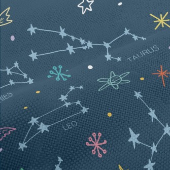 Hand Drawn Constellation Map Performance Linen