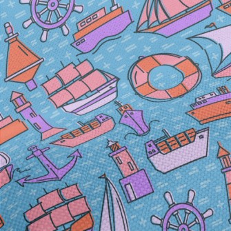 Cartoon Style Ship Performance Linen