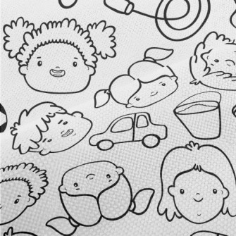 Happy Hand Drawn Children Performance Linen