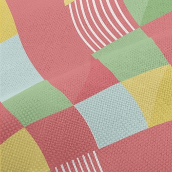 Geometric Colorful Squares Performance Linen