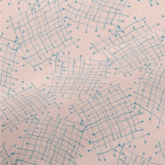 Distorted Line Grid Performance Linen
