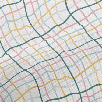 Distorted Color Grid Performance Linen