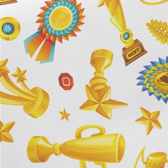 Gold Trophy Medal Twill